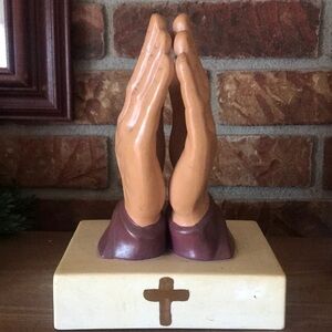 Rare Vintage 1960s Vatican Praying Hands Sculpture